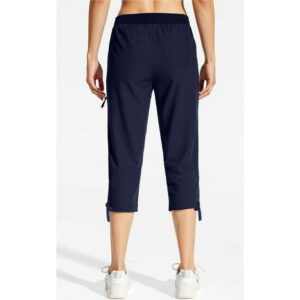 Rosvigor Womens Cargo Capris Lightweight Hiking Pants Outdoor Athletic Quick Dry Travel Pants with Pockets