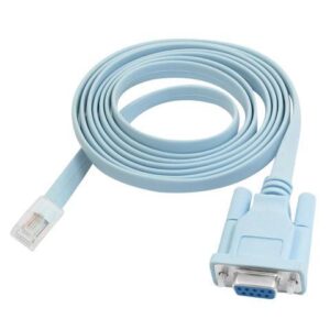 Routers Network RJ45 to 9-pin RS232 DB9 Cable Wire Convertor Blue 6Ft