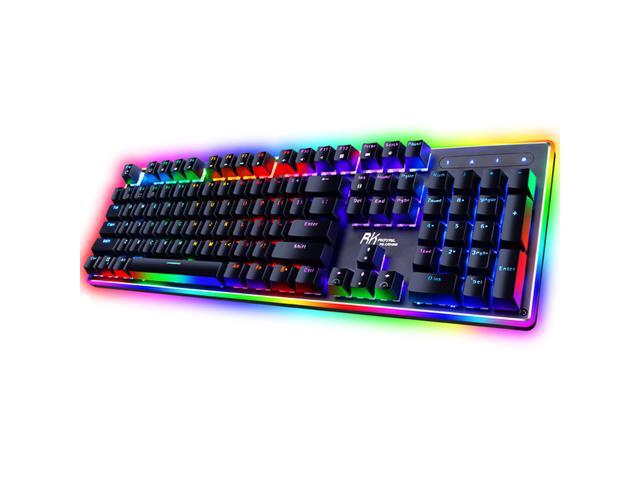 Royal Kludge RK951 Ergonomic Design,Cool Exterior, Mixed Colored Backlit,USB Wired, All Programmable Keys, N-KeyRollover Mechanical Gaming Keyboard