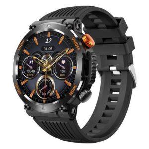 Rugged Tactical Military Smart Watches for Men with Compass LED Lighting (Make/Answer Call), 1.46'' HD Outdoor Sport Fitness Tracker Watch with Heart