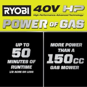 RYOBI 40V HP Brushless 20" Cordless Electric Battery Multi-Blade Walk Behind Self-Propelled Lawn Mower-8.0Ah Battery & Charger RY401260VNM
