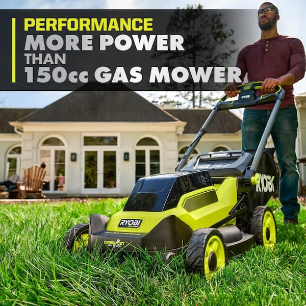 RYOBI 40V HP Brushless 20" Cordless Electric Battery Multi-Blade Walk Behind Self-Propelled Lawn Mower-8.0Ah Battery & Charger RY401260VNM