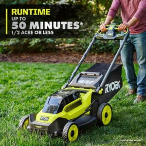 RYOBI 40V HP Brushless 20" Cordless Electric Battery Multi-Blade Walk Behind Self-Propelled Lawn Mower-8.0Ah Battery & Charger RY401260VNM