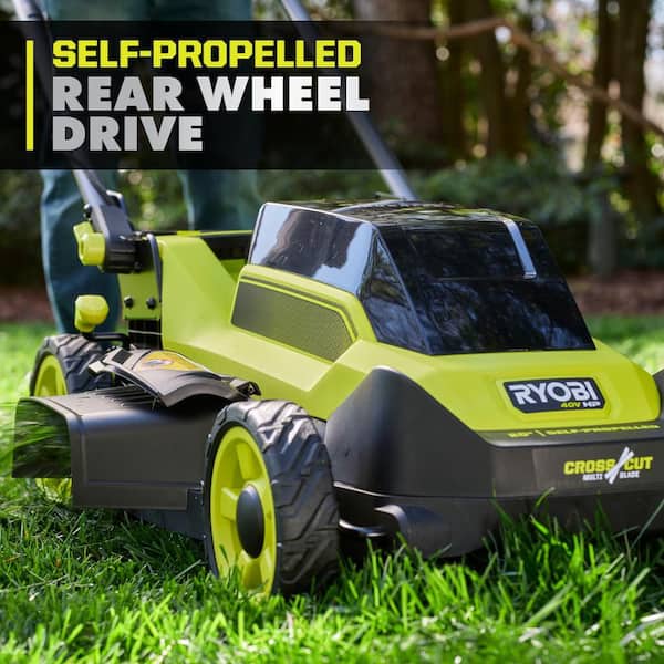 RYOBI 40V HP Brushless 20" Cordless Electric Battery Multi-Blade Walk Behind Self-Propelled Lawn Mower-8.0Ah Battery & Charger RY401260VNM