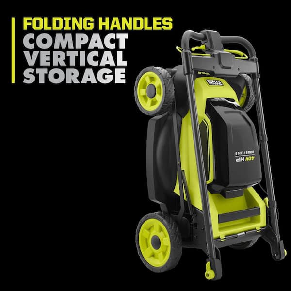 RYOBI 40V HP Brushless 20" Cordless Electric Battery Multi-Blade Walk Behind Self-Propelled Lawn Mower-8.0Ah Battery & Charger RY401260VNM