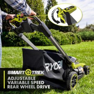 RYOBI 40V HP Brushless 21 in. Cordless Battery Walk Behind Multi-Blade Self-Propelled Mower w/ (2) 6.0Ah Batteries and Charger RY40HPLM02K2