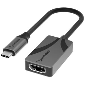 SABRENT, HDMI to USB C Adapter, USBC to HDMI Adapter 4K 60Hz, Thunderbolt Compatible for MacBook Pro/Air, iPhone 15/16, S23/24, Laptops, Tablets, Aluminum Design (DA-CH4K)