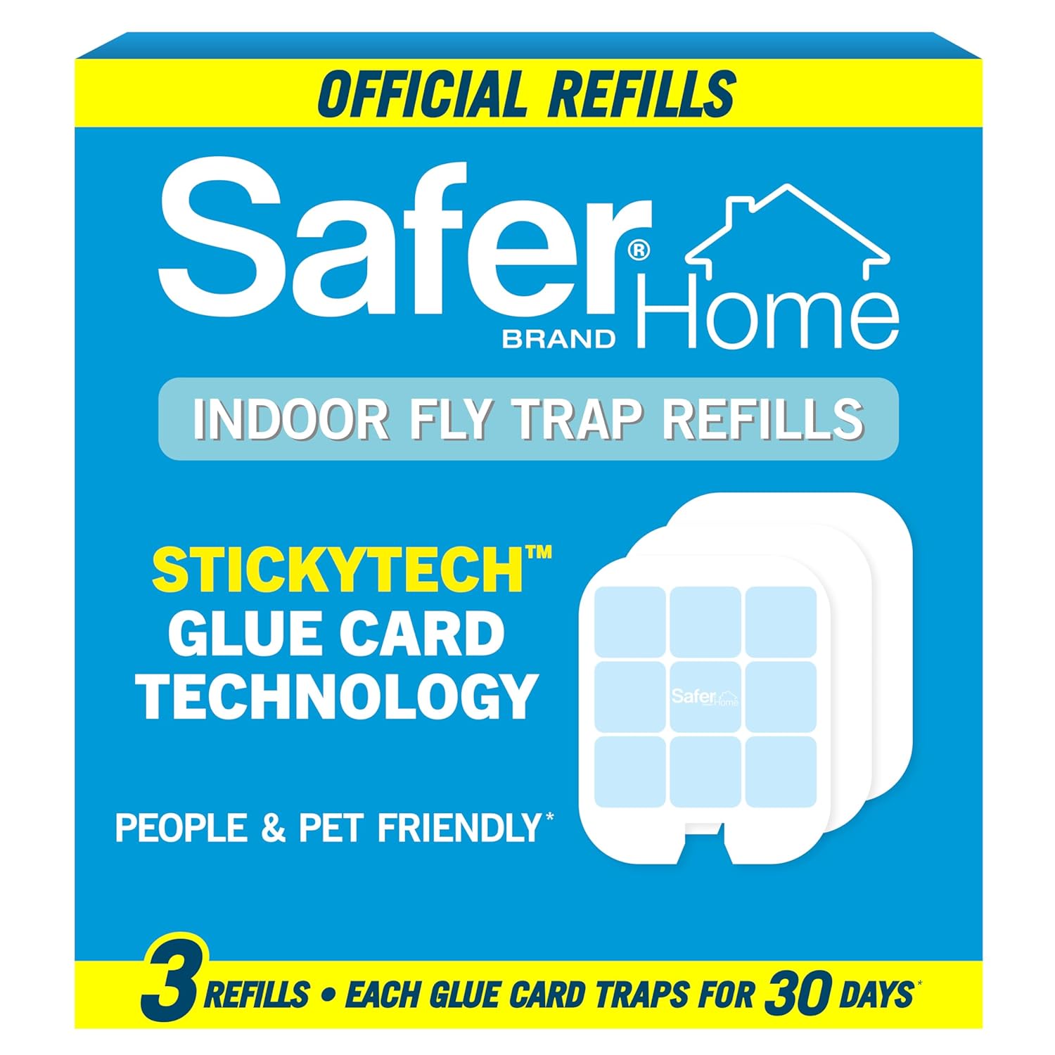 Safer Home SH503 Indoor Plug-In Fly Trap Refill Pack of Glue Cards for SH502 Indoor Fly Trap – 3 Count (Pack of 1)