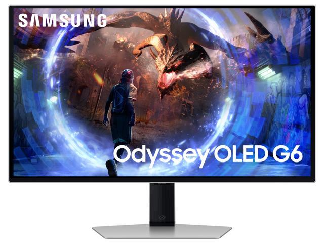 Samsung 27" Odyssey QD-OLED G6 (G60SD) QHD 360Hz 0.03ms FreeSync Premium Pro Gaming Monitor with Sleek Metal Design - LS27DG602SNXZA
