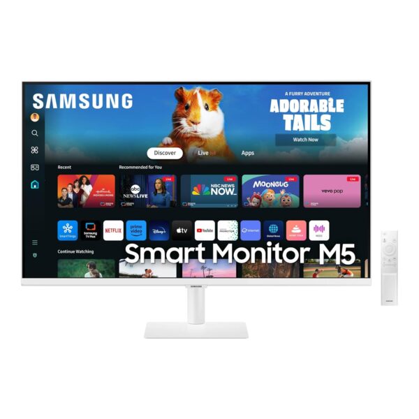 Samsung 32 inch M5 White FHD Smart Monitor with Smart TV Apps, Gaming Hub, Multiple Ports (LS32DM501ENXZA) [Canada Version] (2024)
