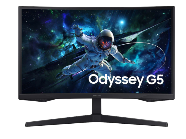 Samsung 32" Odyssey G55C QHD 165Hz Curved Gaming Monitor, 1ms(MPRT), AMD FreeSync, 1xDisplayPort 1.2, 1xHDMI 2.0, Stand Adjustments, LS32CG552ENXZA