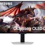 Samsung 32" Odyssey G8 4K OLED UHD 240Hz 0.03ms Smart Gaming Monitor Glare Free, G-Sync compatible with Sleek Metal Design - LS32DG802SNXZA