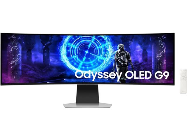 Samsung 49" G9 OLED Silver DQHD Gaming Monitor with 240 Hz Refresh Rate, 0.03 ms, G-Sync, Gaming Hub - LS49DG954SNXGO