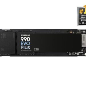 SAMSUNG 990 EVO PLUS SSD 2TB, PCIe Gen 4x4 | 5x2 M.2 (MZ-V9S2T0B/AM)