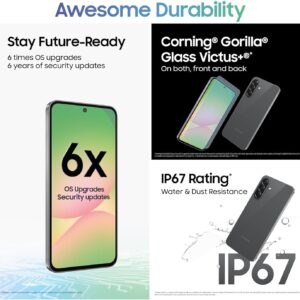 Samsung Galaxy A56 5G, 128GB + 8GB RAM, 6.6" Display, Triple 50MP Camera, Unlocked International Version, Grey