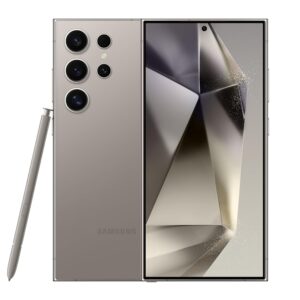 Samsung Galaxy S24 Ultra 5G (256GB) AI Enabled, S Pen, 120 Hz AMOLED Display, 200MP Camera, Nightography, Unlocked, with 45W Super Charger - Titanium Gray (Renewed)