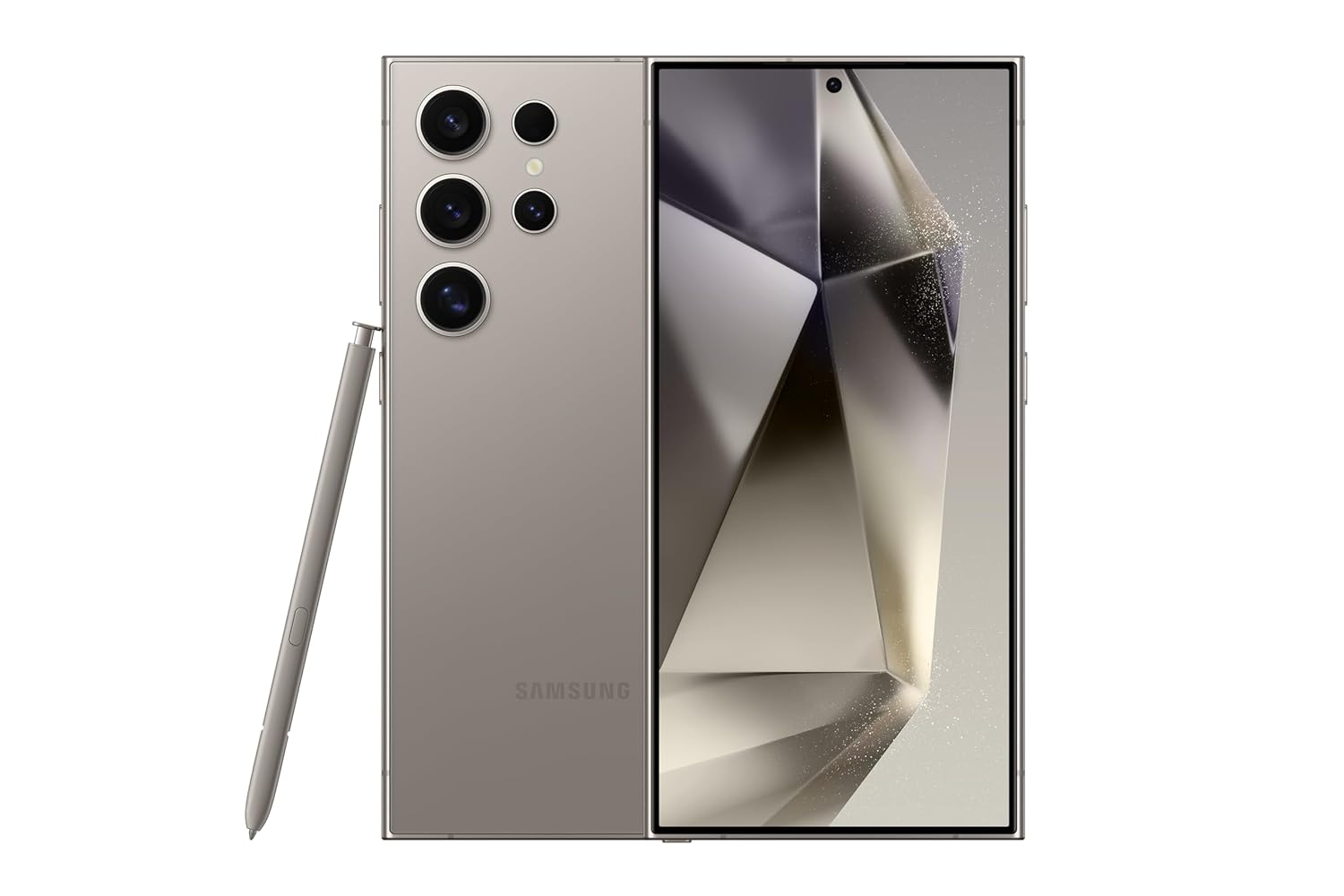Samsung Galaxy S24 Ultra 5G (256GB) AI Enabled, S Pen, 120 Hz AMOLED Display, 200MP Camera, Nightography, Unlocked, with 45W Super Charger - Titanium Gray (Renewed)