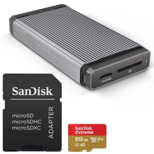 SanDisk 256GB Extreme microSDXC UHS-I Memory Card with Adapter - Up to 190MB/s, C10, U3, V30, 4K, 5K, A2, Micro SD Card - SDSQXAV-256G-GN6MA