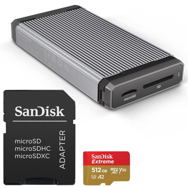 SanDisk 256GB Extreme microSDXC UHS-I Memory Card with Adapter - Up to 190MB/s, C10, U3, V30, 4K, 5K, A2, Micro SD Card - SDSQXAV-256G-GN6MA