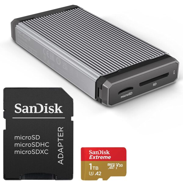 SanDisk 256GB Extreme microSDXC UHS-I Memory Card with Adapter - Up to 190MB/s, C10, U3, V30, 4K, 5K, A2, Micro SD Card - SDSQXAV-256G-GN6MA