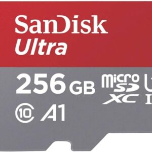 SanDisk 256GB Ultra microSDXC UHS-I Memory Card with Adapter - Up to 150MB/s, C10, U1, Full HD, A1, MicroSD Card - SDSQUAC-256G-GN6MA