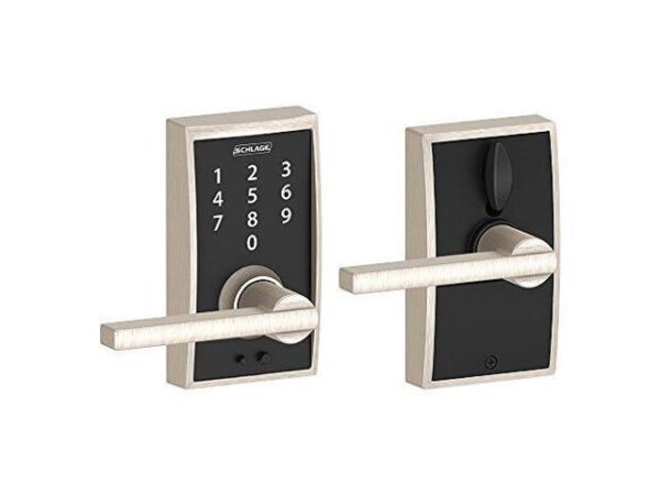 Schlage Lock Company Latitude Lever Satin Nickel Touch Century Touchscreen Schlage Lock Company Latitude Lever Satin Nickel Touch Century Touchscreen