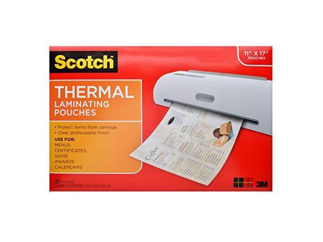Scotch Thermal Laminating Pouches, 11.45 x 17.48-Inches, 25-Pouches (TP3856-25)