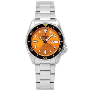 Seiko 5 Sports SKX Style Midi Orange Dial Automatic SRPK35K1 100M Men's Watch