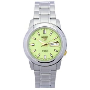 Seiko 5 Stainless Steel Green Dial Automatic SNKK19 SNKK19J1 SNKK19J Men's Watch