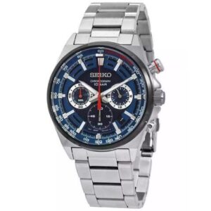 Seiko Conceptual Chronograph Blue Dial Quartz 100M Men's Watch SSB407P1