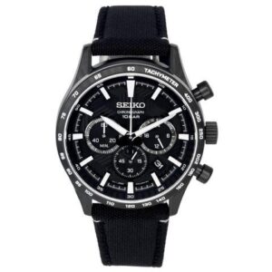 Seiko Urban Sports Chronograph Black Dial Quartz 100M Men's Watch SSB417P1