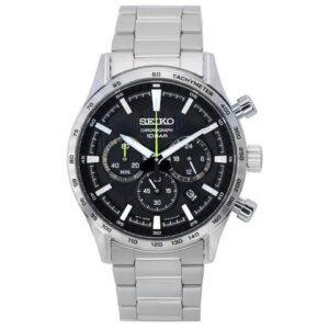 Seiko Urban Sports Chronograph Black Dial Quartz SSB413P1 100M Men's Watch