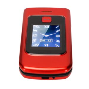 Senior Flip Phone Big Font Big Screen Loud Sound 2G Mobile Phone with Ultra Long Standby Dual Card Dual Standby 4800mAh for Seniors (Red)