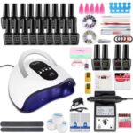 set 18/10/12pcsGel Polish Set 20000RPM Drill Machine kit with 120~36W UV LED Lamp Manicure Tools Kit Art Set