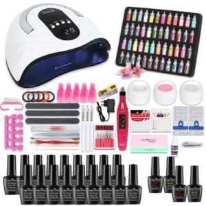 Set Drill Machine 120/24W UV LED Lamp For Manicure Set 18/12 Gel Polish tool Set Kit s Art Decorations