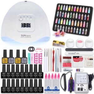 Set with 120W UV Led Lamp Dryer Manicure18/12/10 pcs Gel Polish Set for Kit Art Tools Kit Art Decorations