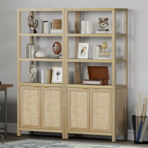 SICOTAS 5 Tier Farmhouse Bookcase, 70.9 x 30.7 x 14 inches, 1 Pack