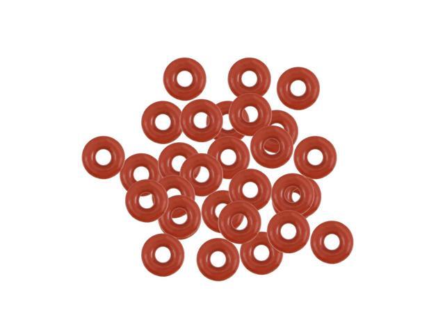 Silicone O-Ring, 4.5mm OD, 1.5mm ID, 1.5mm Width, VMQ Seal Rings Gasket, Red, Pack of 30