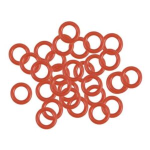 Silicone O-Ring, 5mm OD, 3mm ID, 1mm Width, VMQ Seal Rings Gasket, Red, Pack of 30