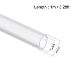 Silicone Tubing 10mm ID X 13mm OD 3.28ft 1m Flexible Silicon Rubber Tube Air Hose Pipe for Pump Transfer Clear