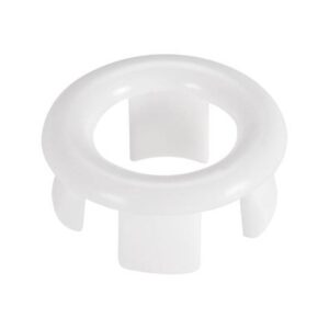 Sink Basin Trim Overflow Cover Insert in Hole Ring Covers Caps White 12pcs