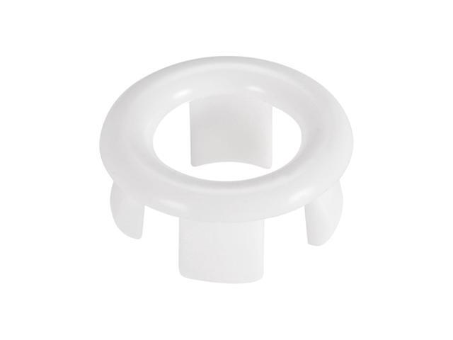 Sink Basin Trim Overflow Cover Insert in Hole Ring Covers Caps White 12pcs