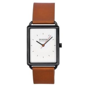 Skagen Hagen Leather Strap White Dial Quartz SKW6929 Men's Watch