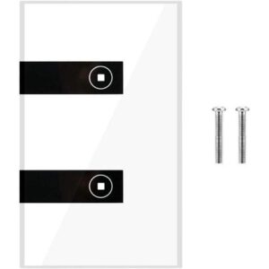 Smart Switch WiFi Touch Light Switch in-Wall Compatible with Amazon Alexa & Google Home Timing Function Wireless Remote APP Control 2 Gang