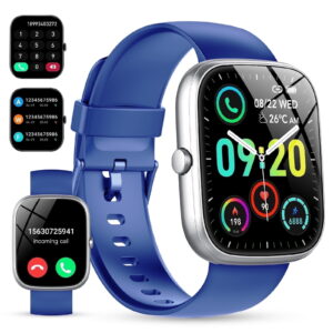 Smart Watch Fits for Android and IPhone, IP68 Waterproof Smartwatch for Women Men 120 Sports Modes 1.91-inch Fitness Tracker, Smart Watch with Bluetooth Call(Answer/Make Calls),...