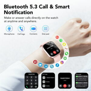 Smart Watch Fits for Android and iPhone, IP68 Waterproof Smartwatch for Women Men 100+ Sports Modes 1.91-inch Fitness Tracker, Smart Watch with Bluetooth Call(Answer/Make...