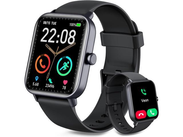 Smart Watch for Men Women, 1.8 Inch Fitness Watch with Bluetooth Call/Alexa Voice for IOS Android Phone, Activity Tracker with 100+ Sports,