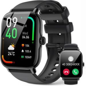 Smart Watch for Men Women, 1.85" Touch Screen Smart Watches with Call Function,111+ Sports Modes with IP68 Waterproof, Smartwatch with Heart
