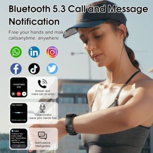 Smart Watch for Men Women (Answer/Make Call), 1.85" Smartwatch with Pedometer/Calories Heart Rate/Sleep Monitor, 110+ Sports Activity Tracker,Sports Fitness Watch, IP68 Fitness...