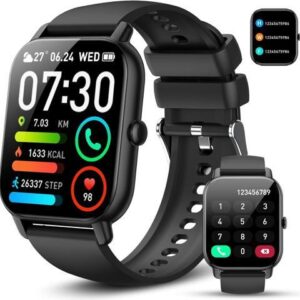 Smart Watch for Men Women Answer/Make Calls, Fitness Watch 1.85" Touch Screen Smartwatch, Fitness Tracker with Heart Rate Sleep Monitor and